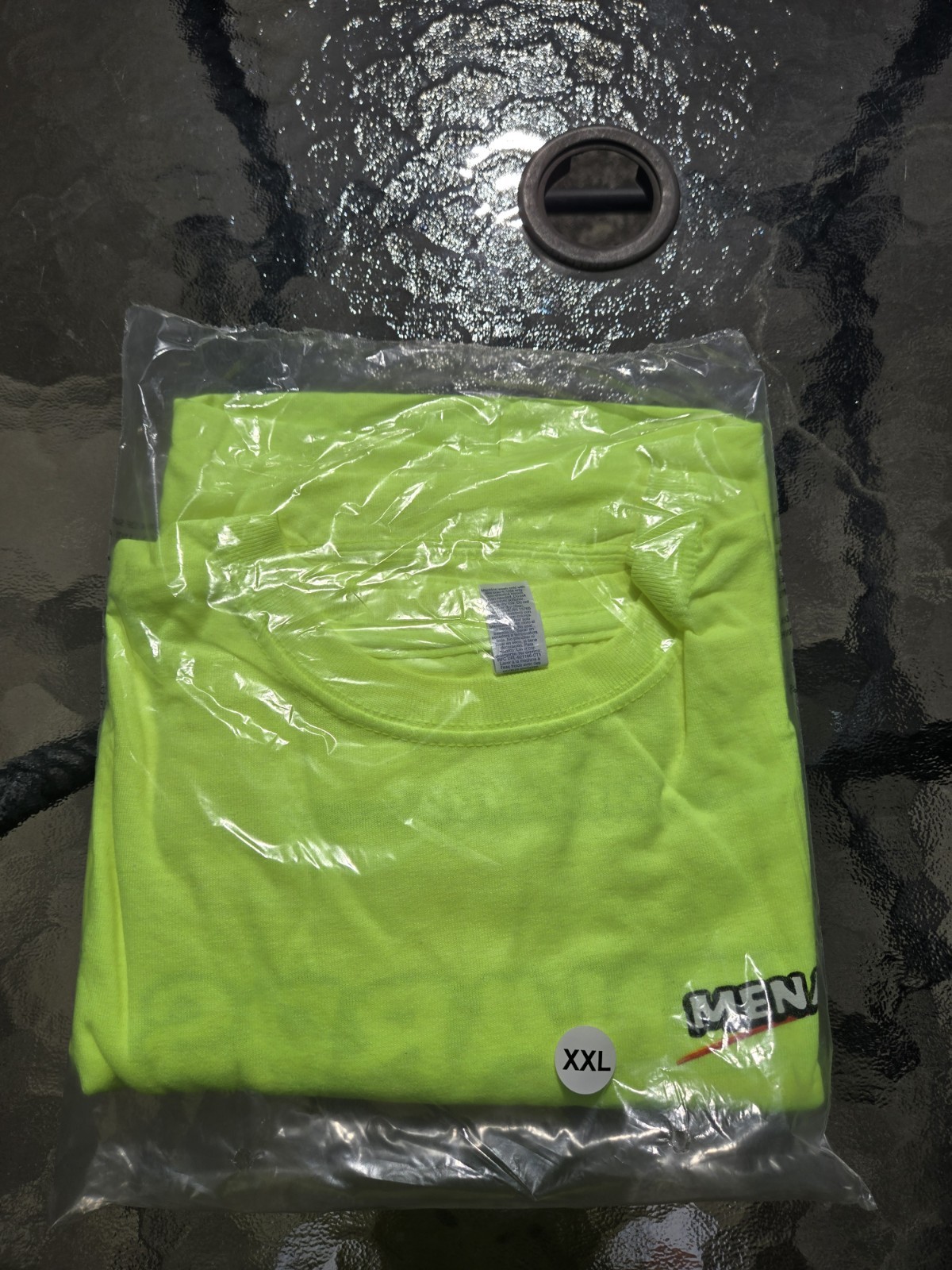 New in Package (NIP) Menards Mens 5XL Neon Safety Yellow HI-VIS T-Shirt gallery