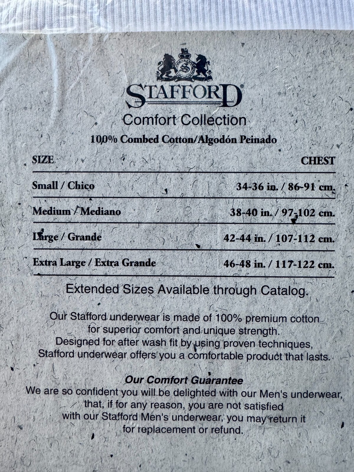 Mens Stafford 3 Pack Comfort Shirts 100% Combed Cotton Vtg Size Med Jc Penny gallery