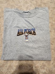 Embroirdered Air Force Grey Tshirt Size Unknown