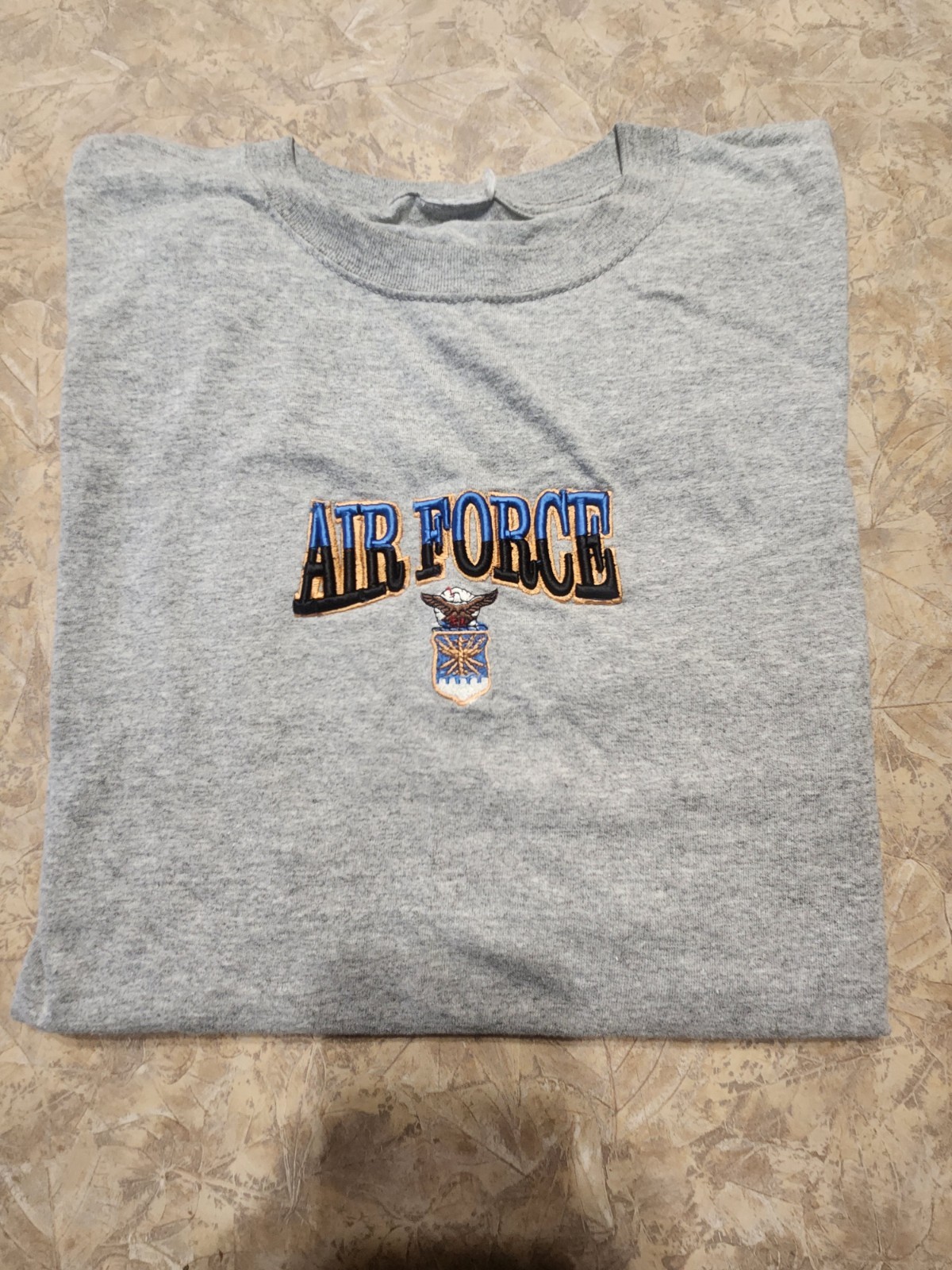 Embroirdered Air Force Grey Tshirt Size Unknown gallery