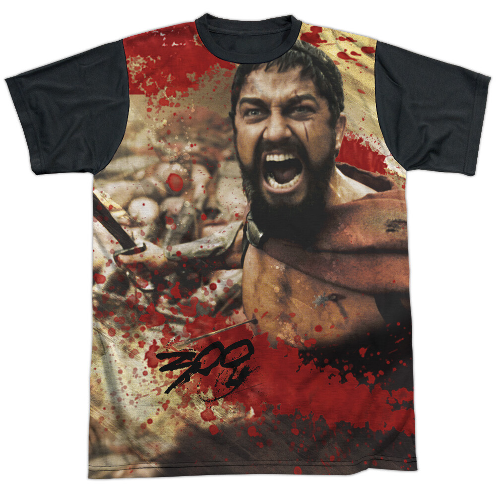 300 Bloody Mess Adult Halloween Costume T Shirt (Black Back), S-3XL gallery