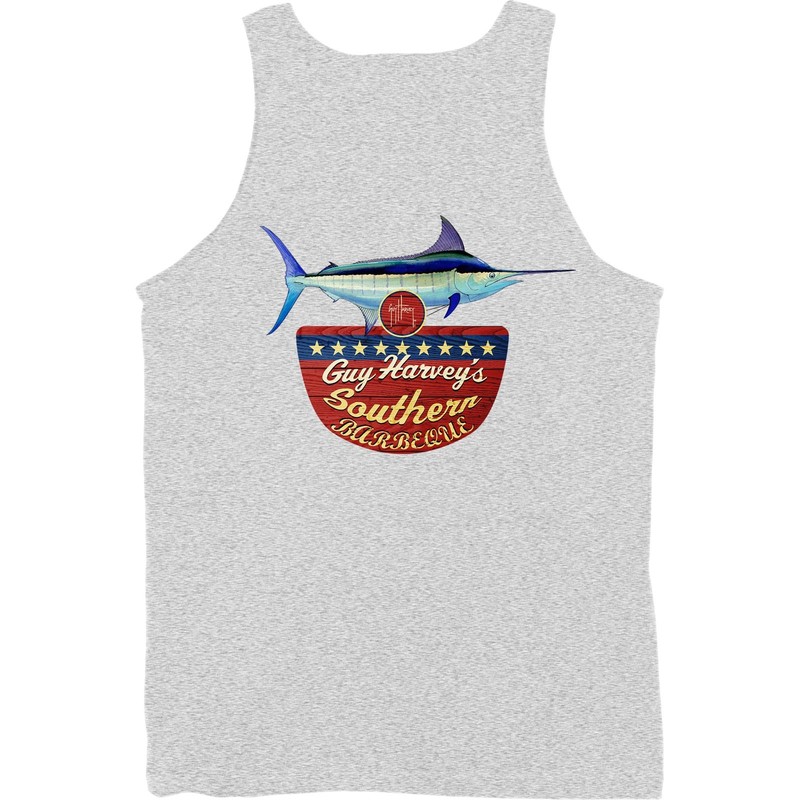 Guy Harvey  Southern Fishing Boat Beach Tank Top. Pick Size..ATHR..Gray Heather