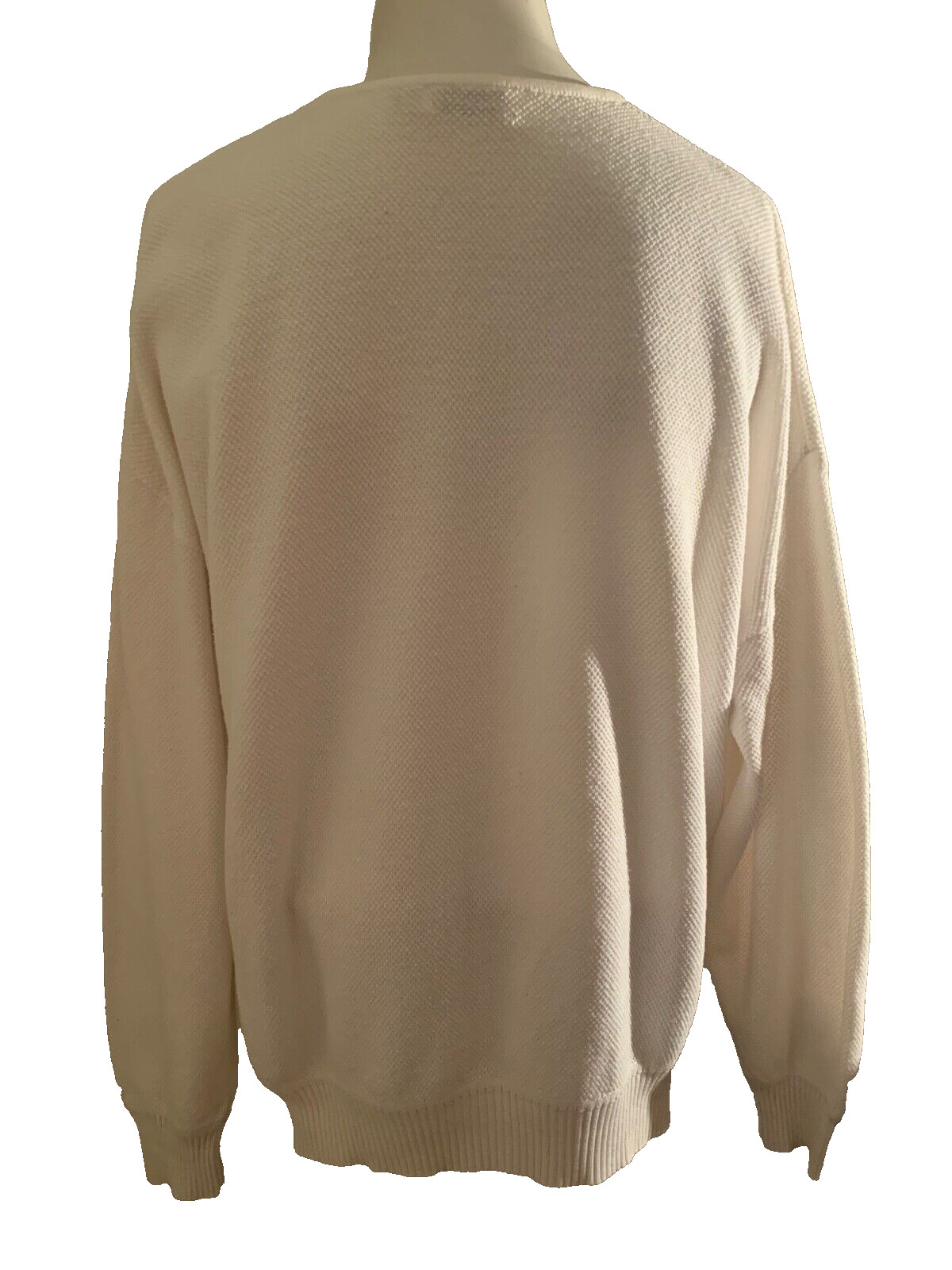 Saint Croix men's all seasons knit shirt heart shaped necklines color white L gallery