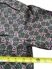 NWT AlphaStyle Luxe DEFOE Printed Silk Button Up Streetwear Shirt MSRP $250 Sz M