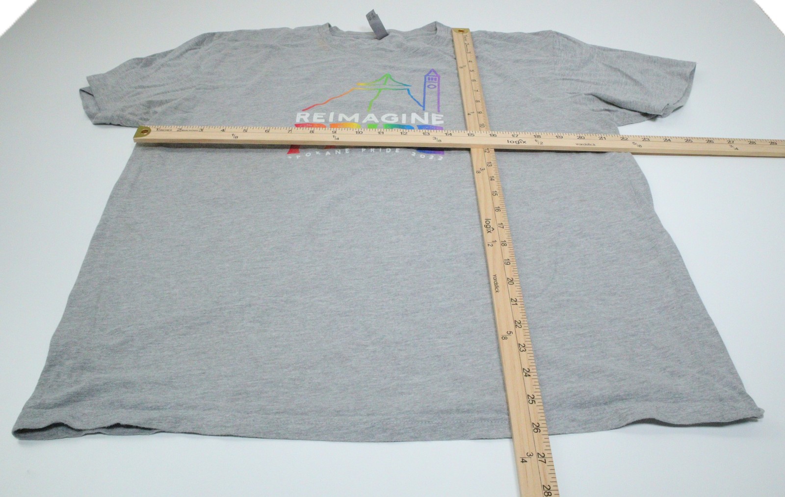 Next Level Apparel Spokane Pride 2022 Graphic T-Shirt XL Grey T0501 gallery