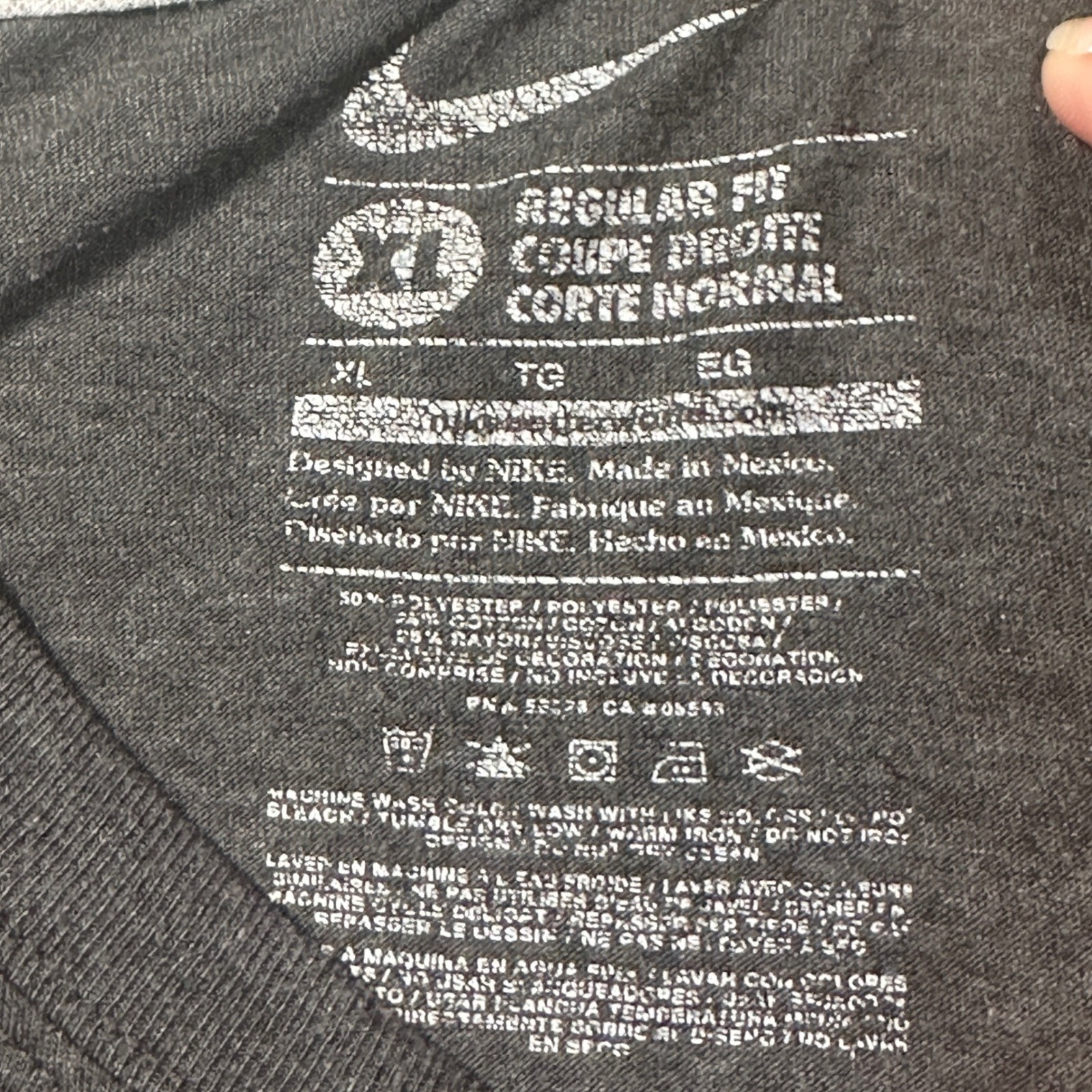 Nike Cincinnati Reds T-Shirt Mens XL Charcoal Heather Graphic MLB Fan Gear Tee gallery