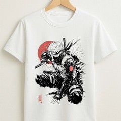 Kakashi Hatake TShirt , Vintage Naruto Anime Streetwear Anime