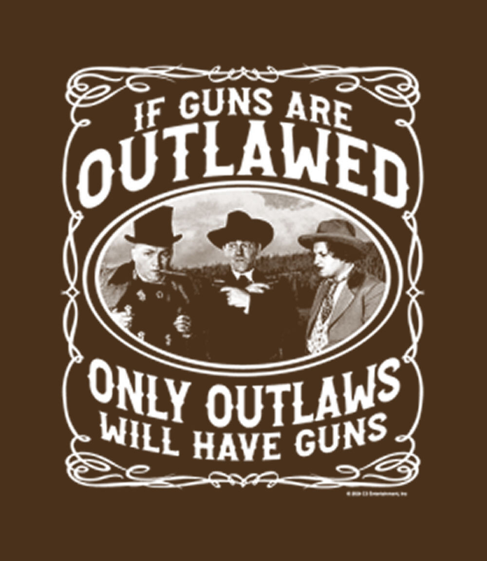 T-Shirt S to 2XL 3XL – THREE STOOGES OUTLAWS – HUMOR FUNNY MOE CURLY SHEMP LARRY