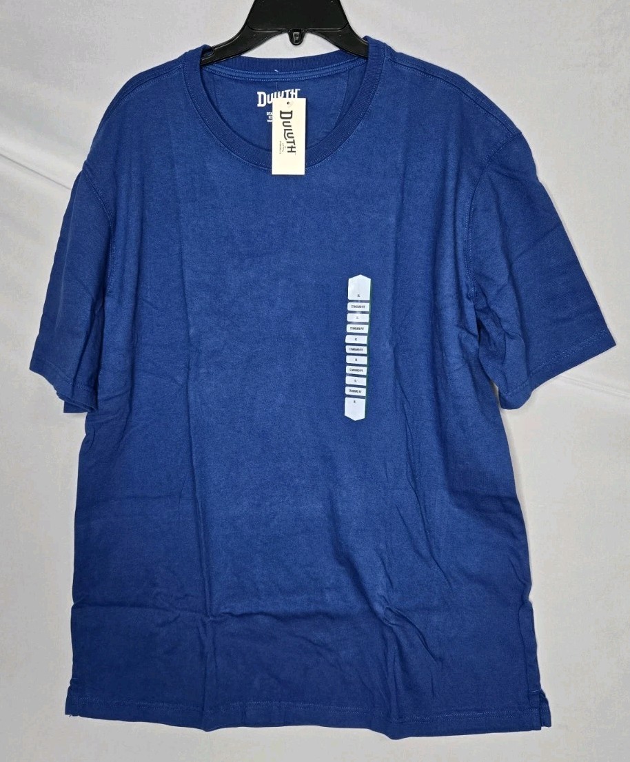 Duluth Trading Men’s Longtail T Standard Fit Short Sleeve T Shirt Blue XL NWT