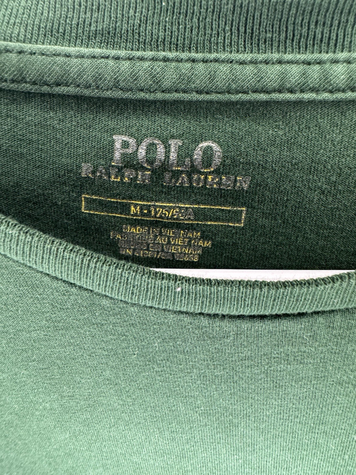 Polo Ralph Lauren Green Blue Pony Men’s Long Sleeve T Shirt Layer Size M 1defect gallery