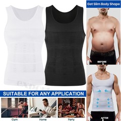 Men Slimming Body Shaper Compression Gynecomastia T-shirt Posture Corrector Vest