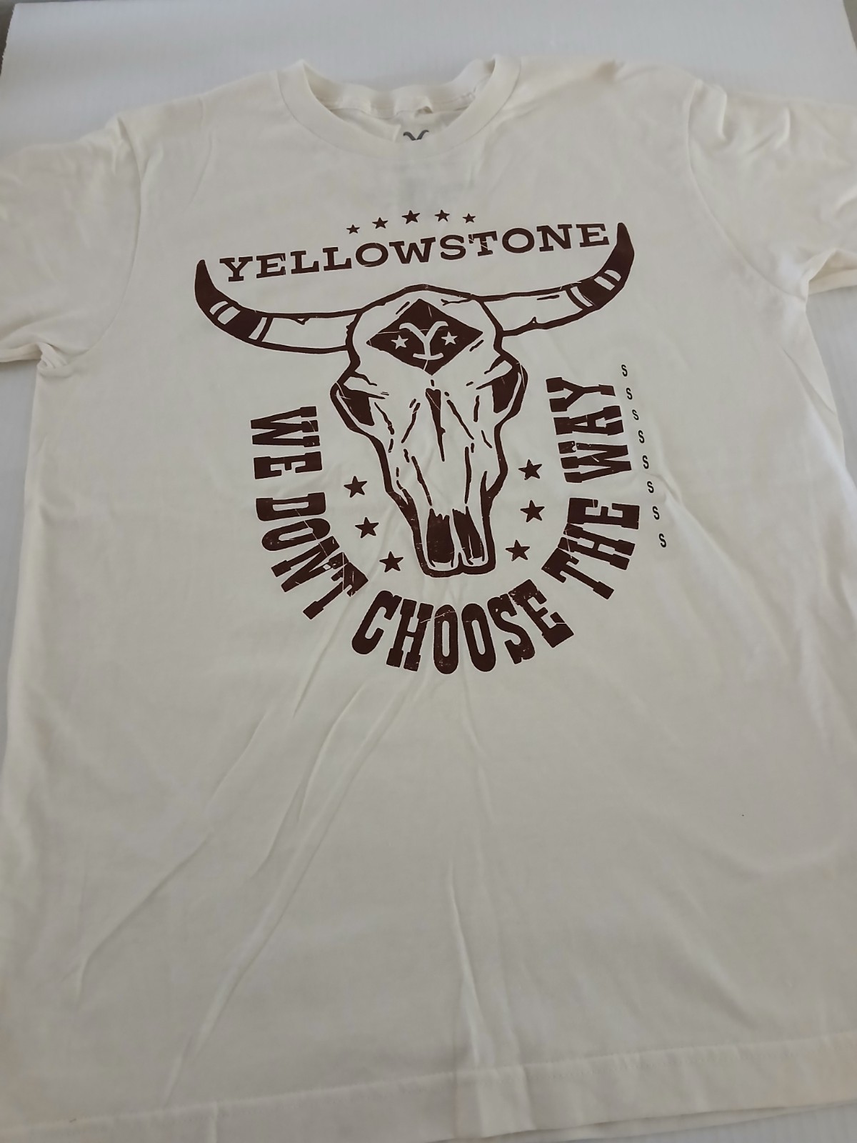 Yellowstone Size S T-Shirt - We Don't Choose the Way Cream Color 100% Cotton gallery