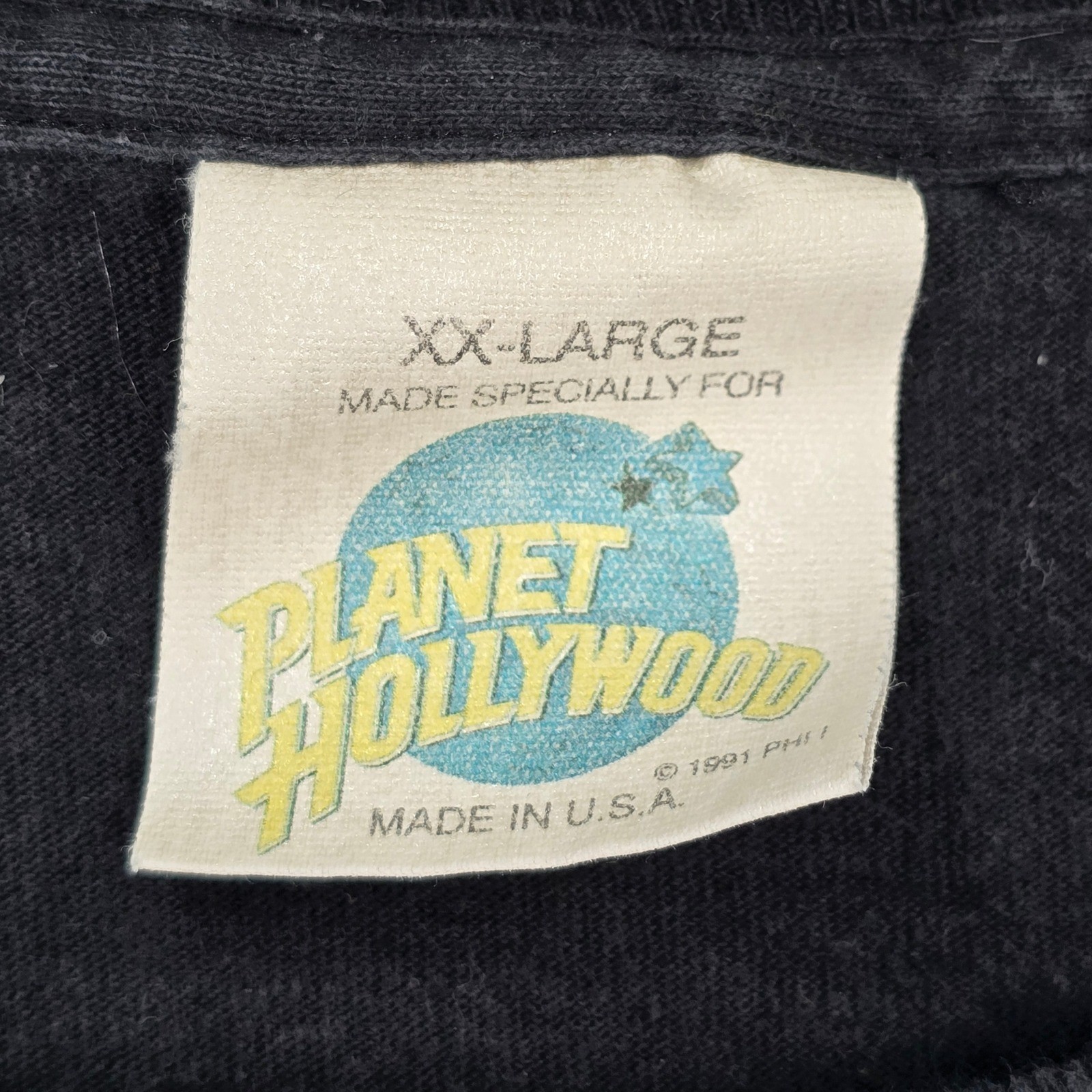 Planet Hollywood Australia T Shirt 2XL Black Koala Graphic Mens 1991 USA Made gallery