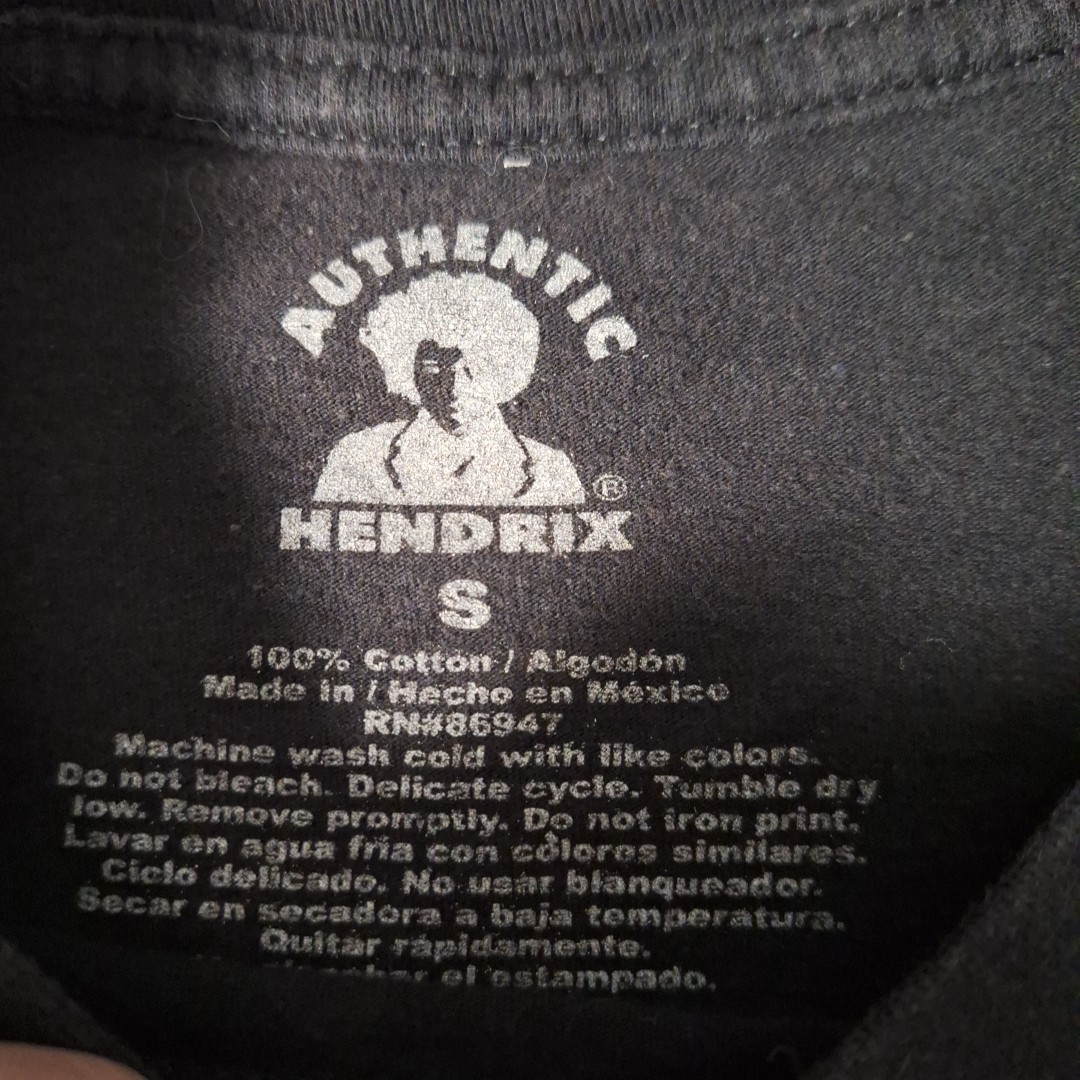 Hendrix Jimi Hendrix Multicolor Graphic Black Short Sleeve T-Shirt Size Small gallery