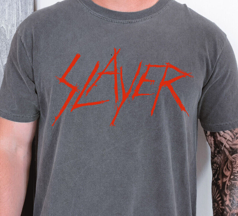 Slayer T-Shirt 90s Thrash Metal Rock Band Vintage Black Comfort Colors 1717 Tee