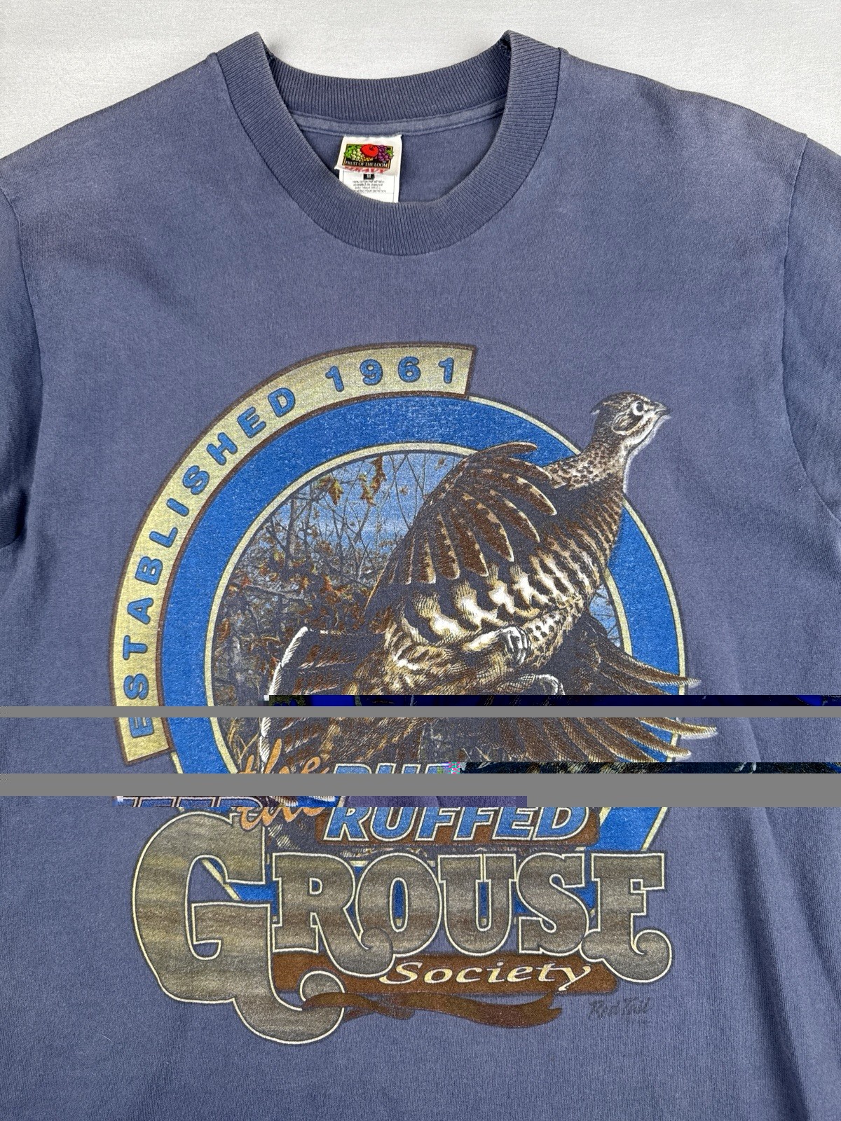 Vintage 90s Ruffed Grouse Society T Shirt Bird Hunting Wildlife Single Stitch M gallery