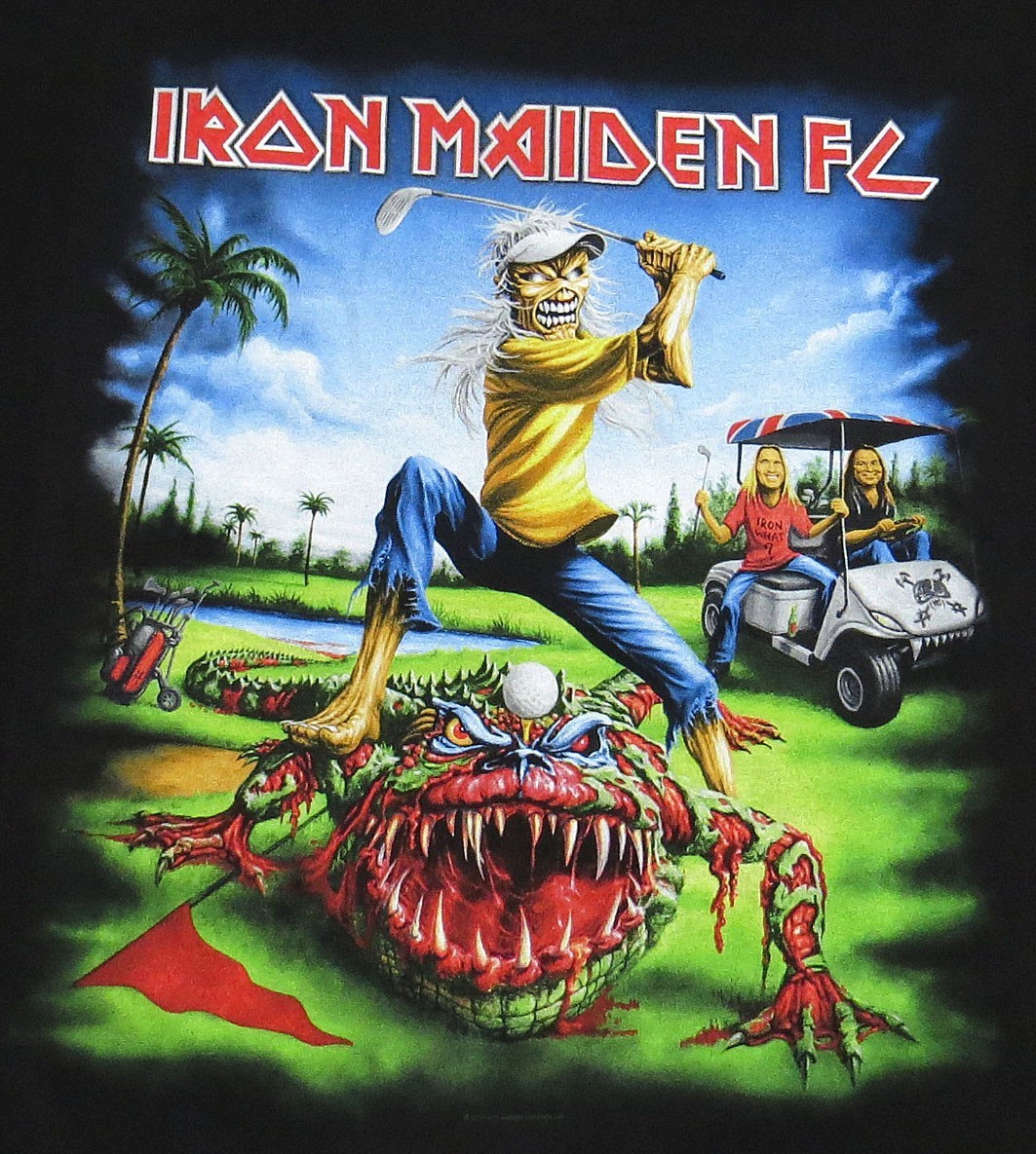 vtg Iron Maiden FC EDDIE GOLF FLORIDA 2011 t-shirt Final Frontier Dates FAN CLUB gallery