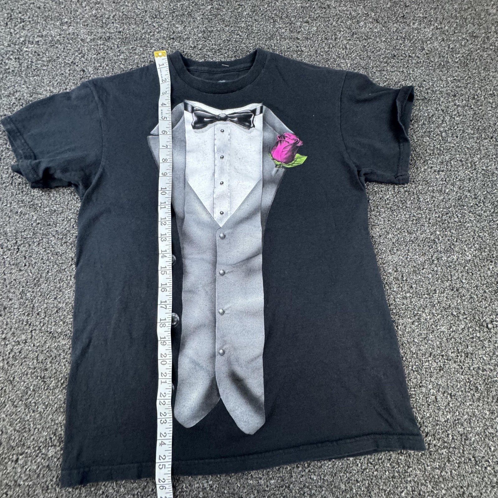 Ink Inc Tuxedo Shirt Mens Medium Black Graphic Tee Funny Formal Costume Party gallery