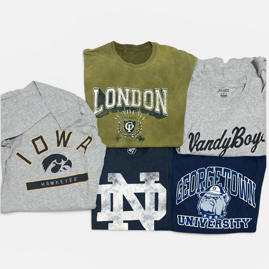 Graphic T-Shirt Lot Mens Small College University Bundle Multi Color Mixed Brand