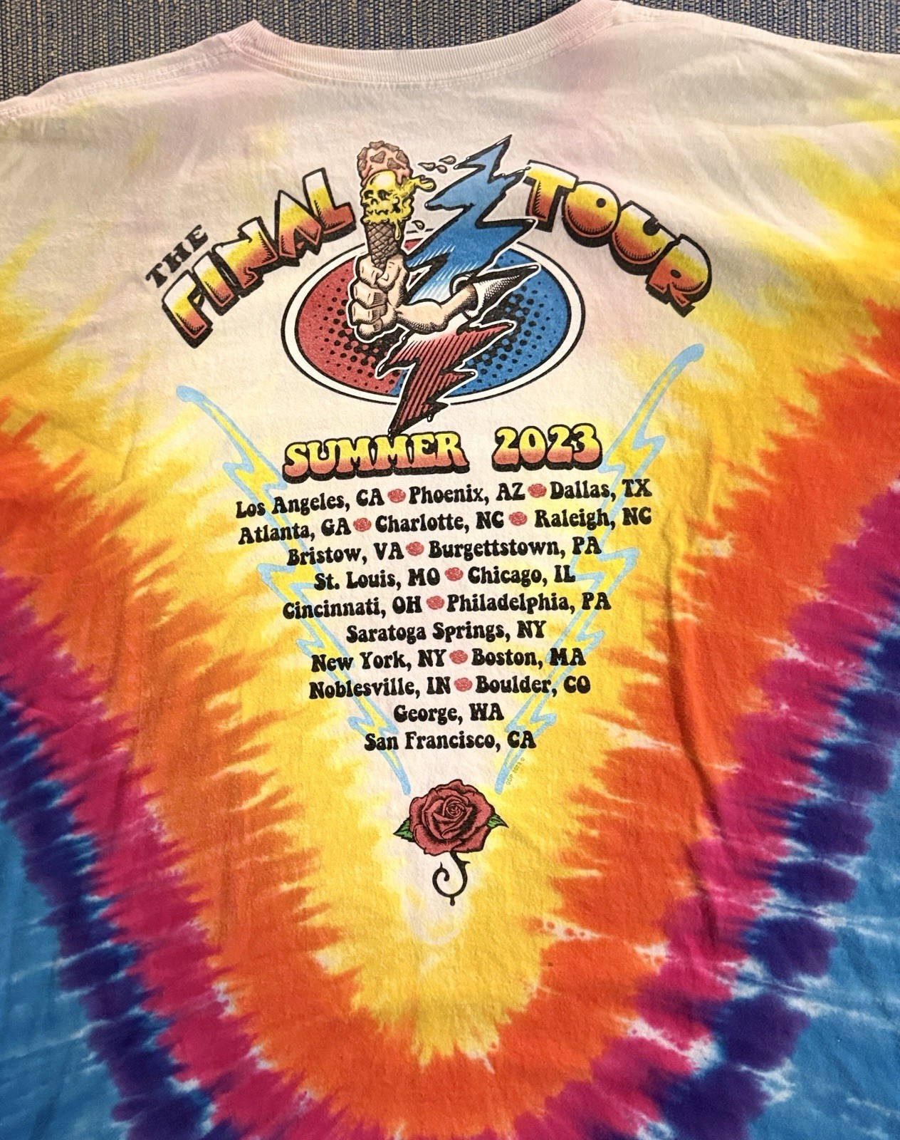 Dead & Company Final Tour T-Shirt 3XL 2023 Tie Dye Liquid Blue Grateful gallery
