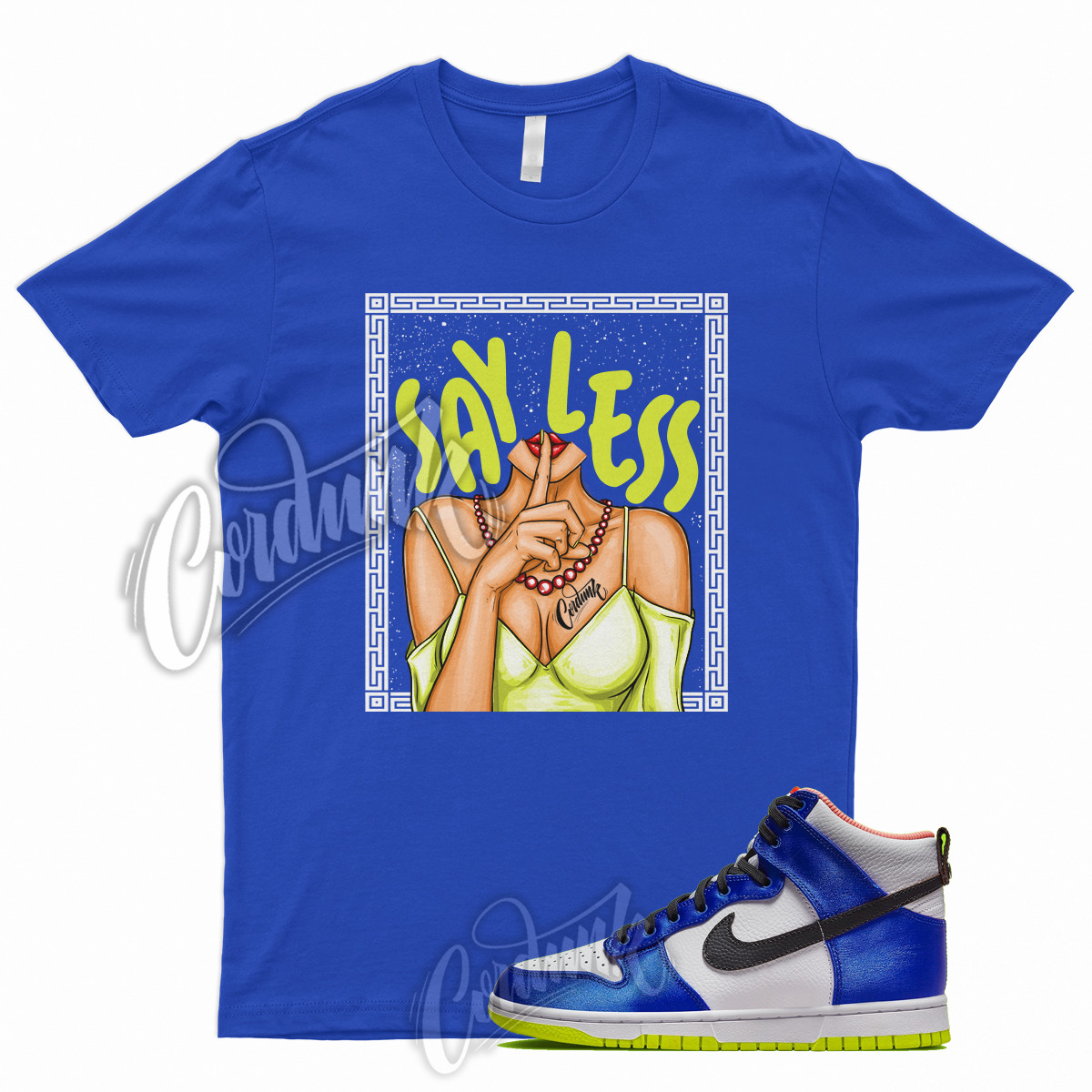 SHHH T Shirt for Dunk High Blue Satin Racer Atomic Green Royal Griffey 1