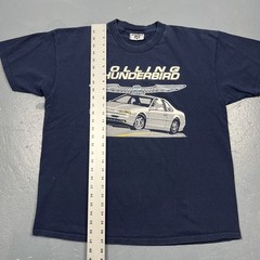 Vintage 90s Rolling Thunderbirds Graphic Tshirt Blue XL USA Made Cars Motor VTG