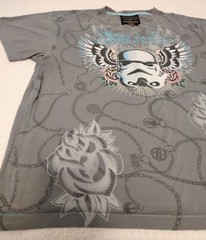 MARC ECKO Cut & Sew Star Wars Stormtrooper T Shirt 2XL 2008 Graphic AOP Wings