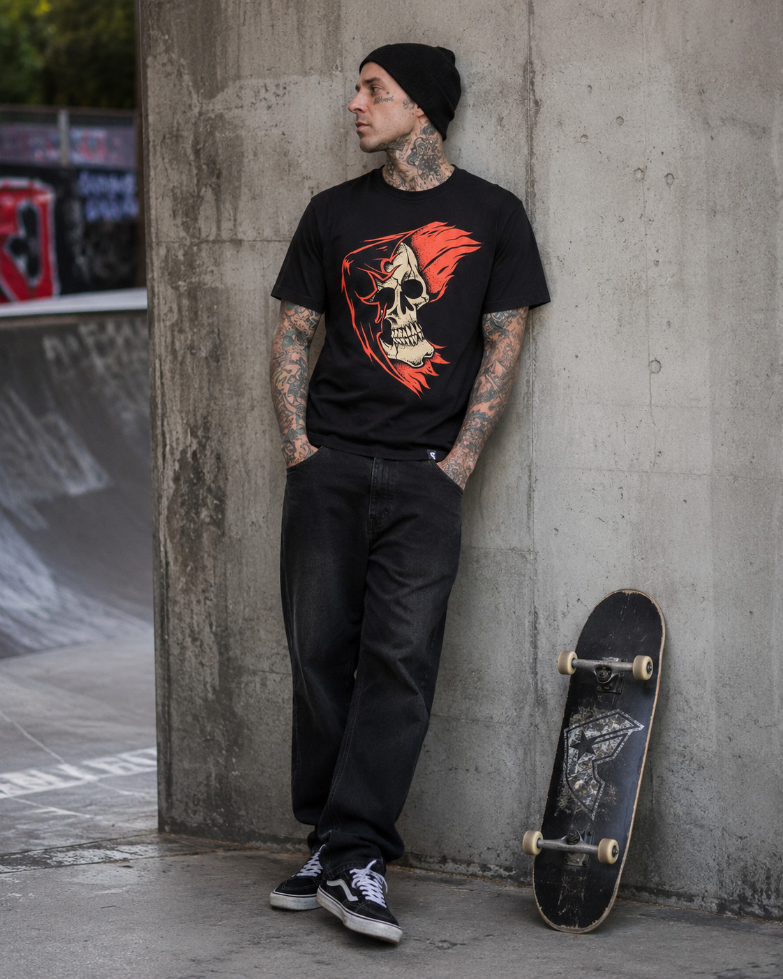 Famous Stars And Straps REAPER BADGE Men's Short Sleeve T-Shirt Black Small gallery