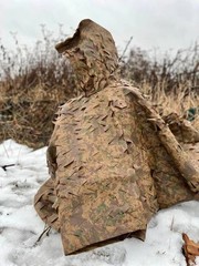 Camouflage poncho cloak cape