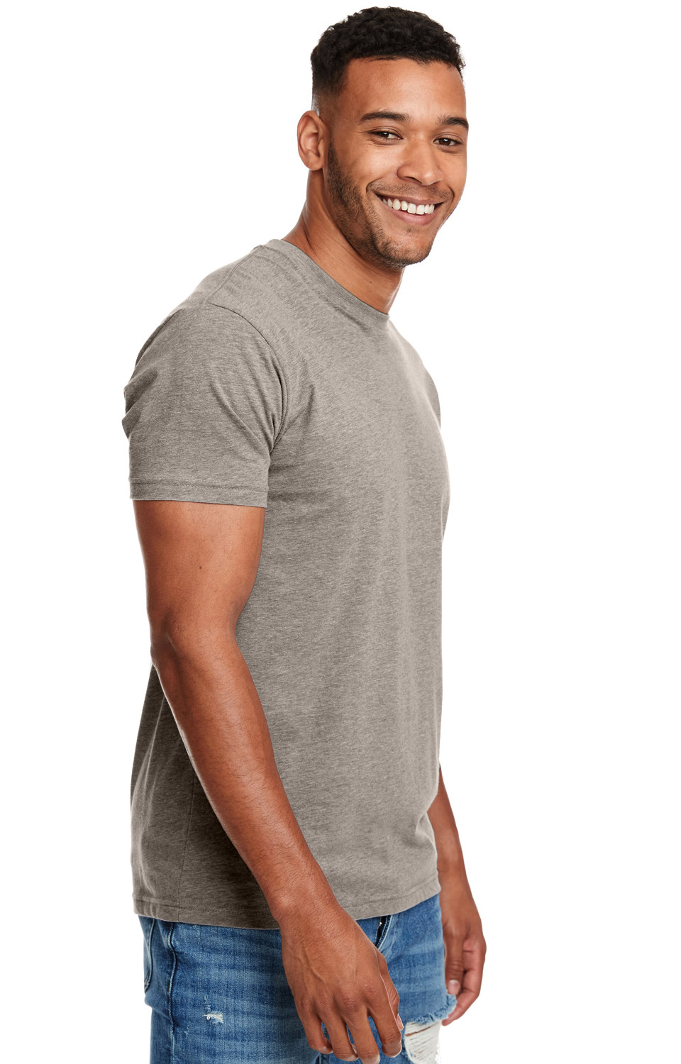 Marky G Apparel N6210 2pk Men's CVC Crew-Neck Short Sleeve T-Shirt Warm Gray XS gallery