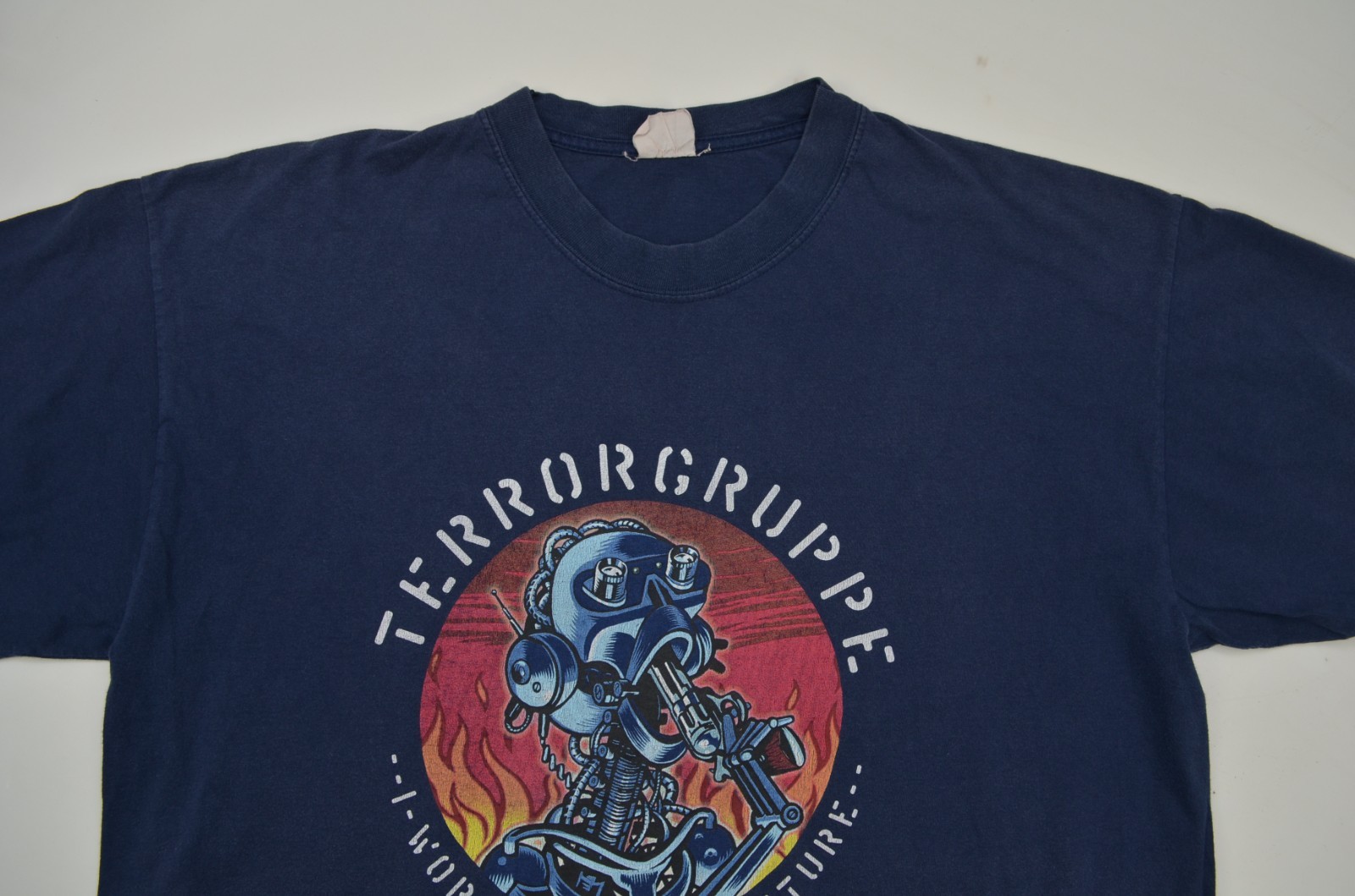 Vintage Terrorgruppe 1 World 0 Future Punk Rock Band Cotton T-Shirt Size XL gallery