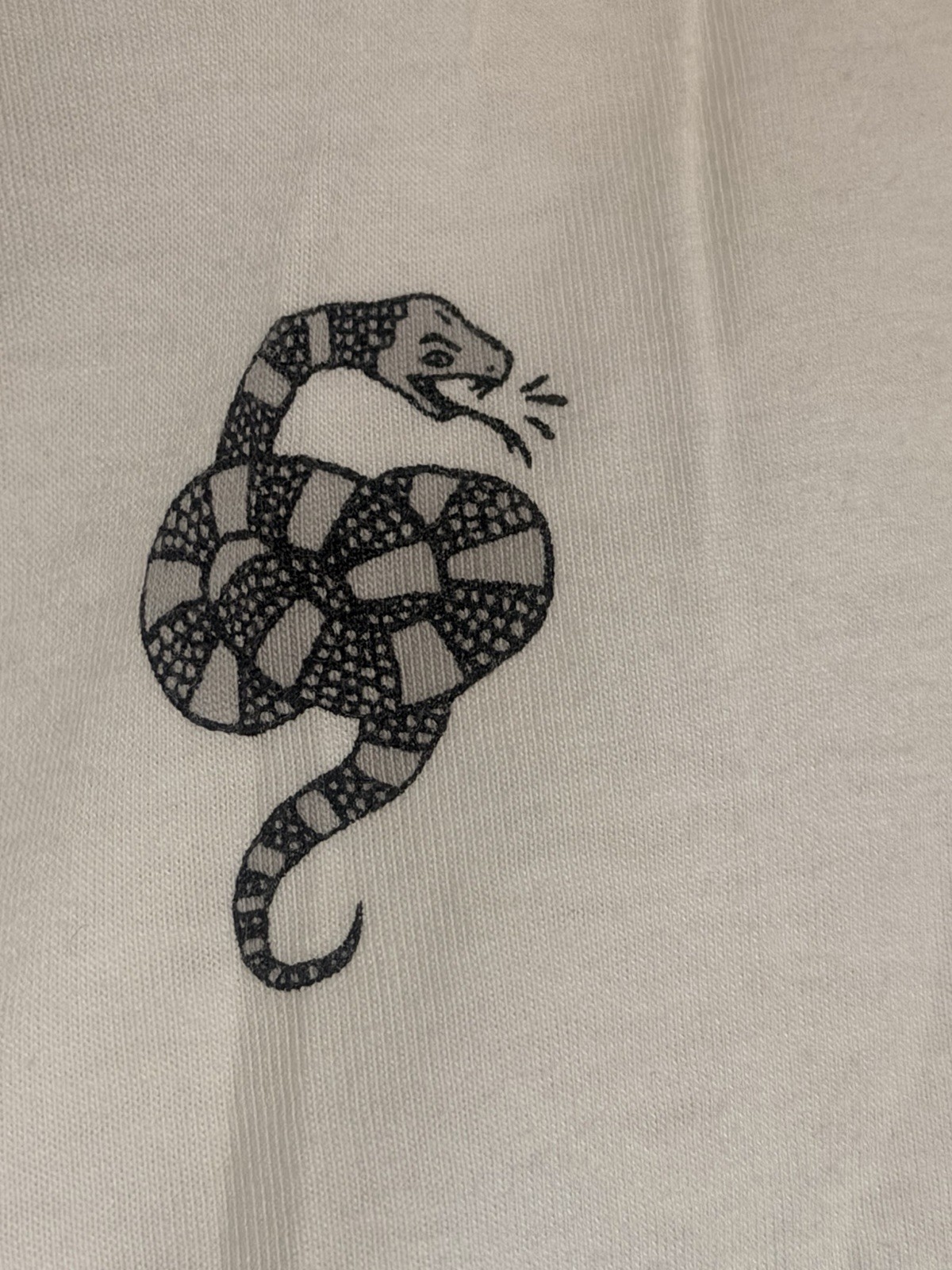 Hollister White Snake & Stars Graphic Print Crew Neck Short Sleeve T-Shirt S gallery