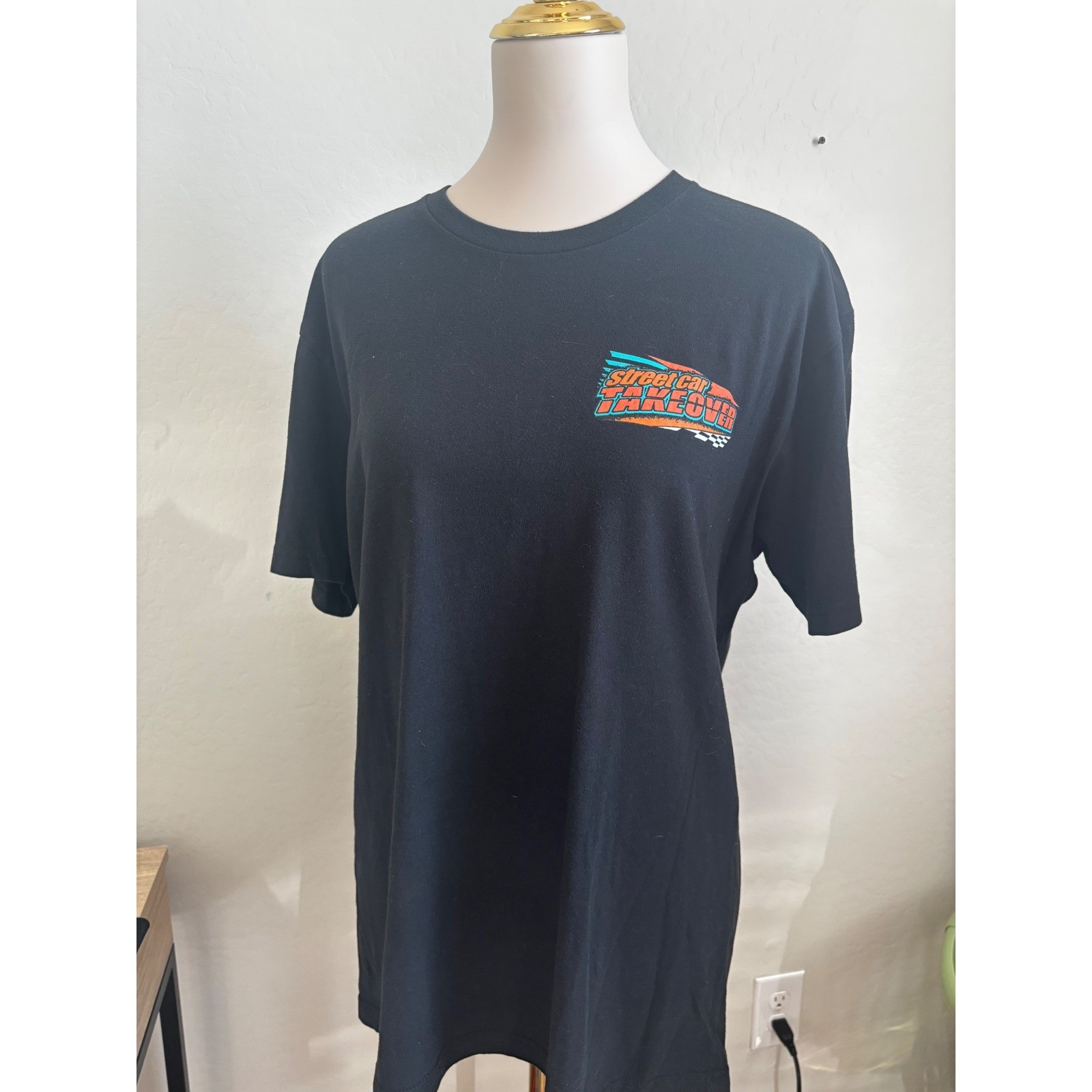 Street Car Takeover Dig or Roll Racing Graphic T-Shirt Black Muscle Car