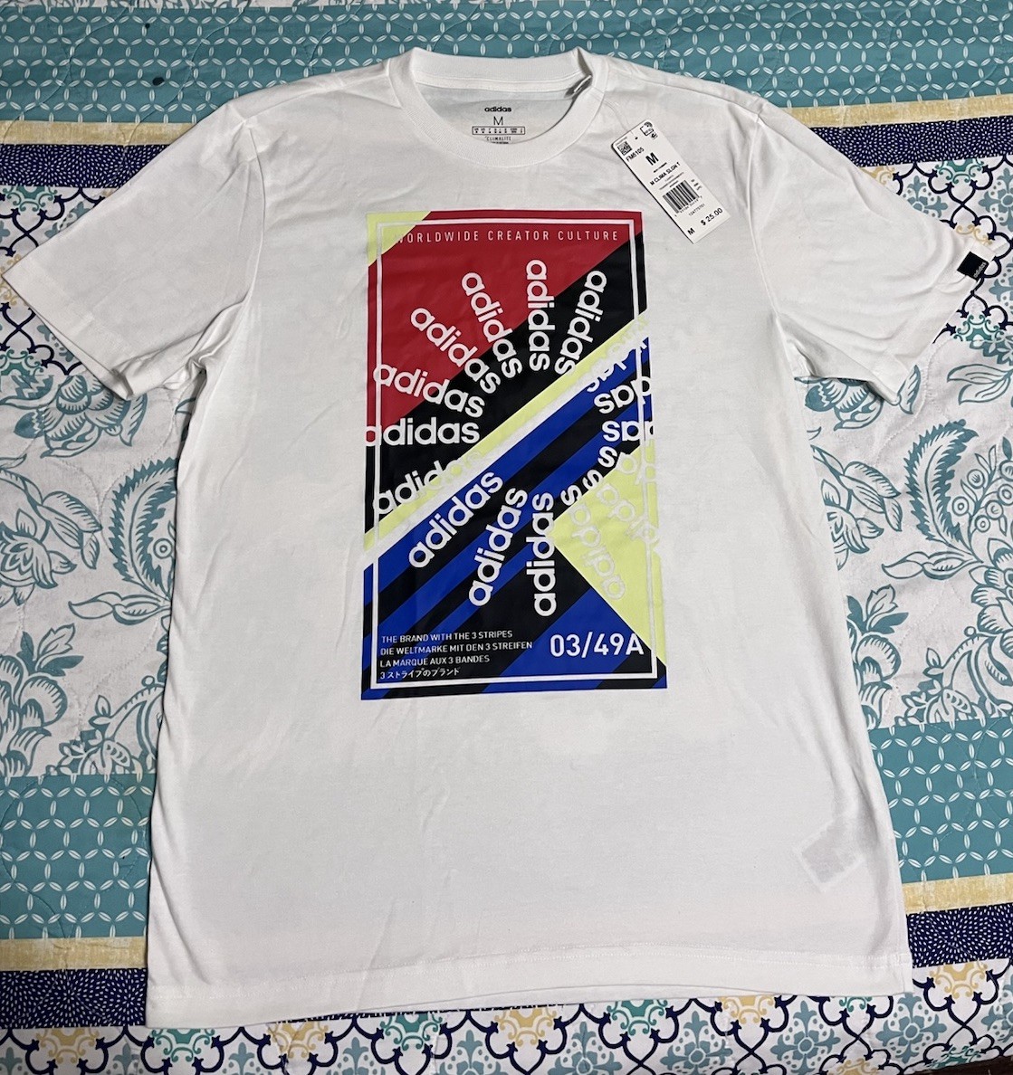 Adidas Graphic Short Sleeve T-shirt White NWT Men’s Medium