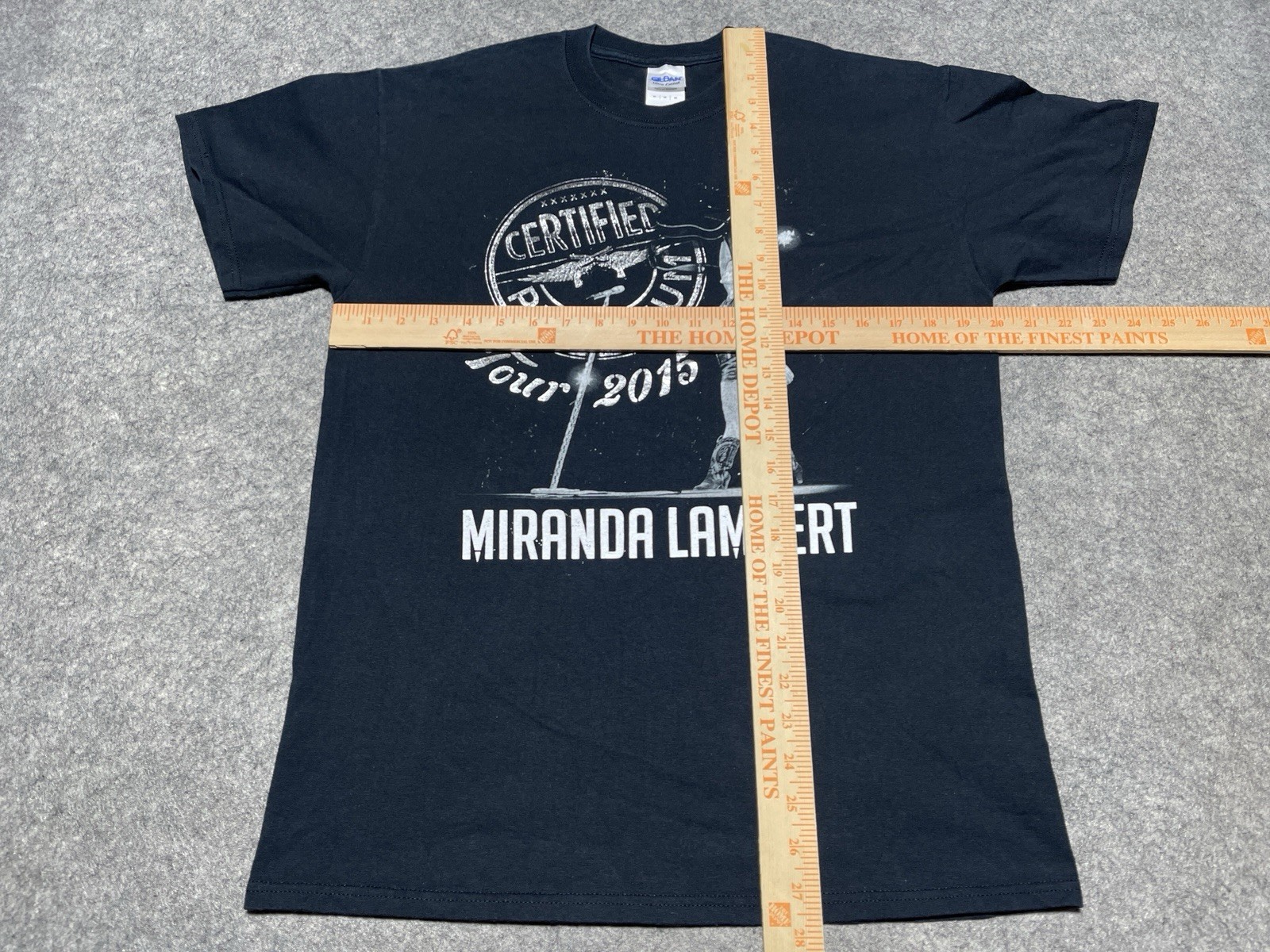 MIRANDA LAMBERT Certified Platinum Black Silver text Tour 2015 Shirt M Concert gallery