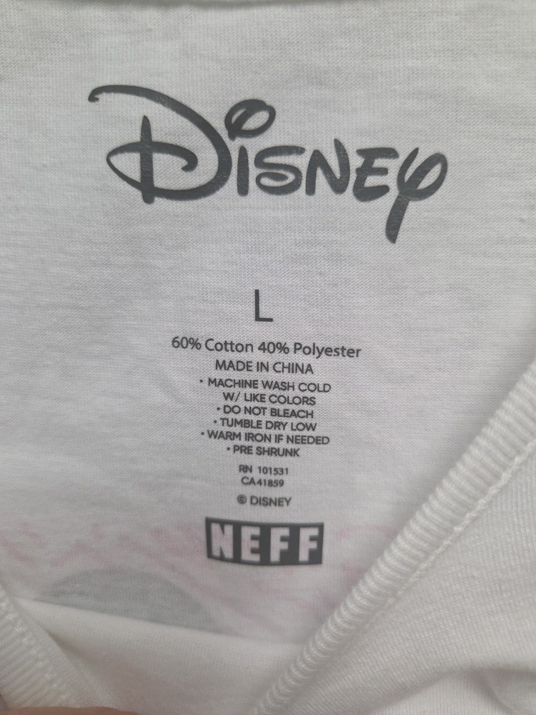 DISNEY Neff Mens MICKEY MOUSE SZ Lg White Tank Top Graphic Logo NWT gallery