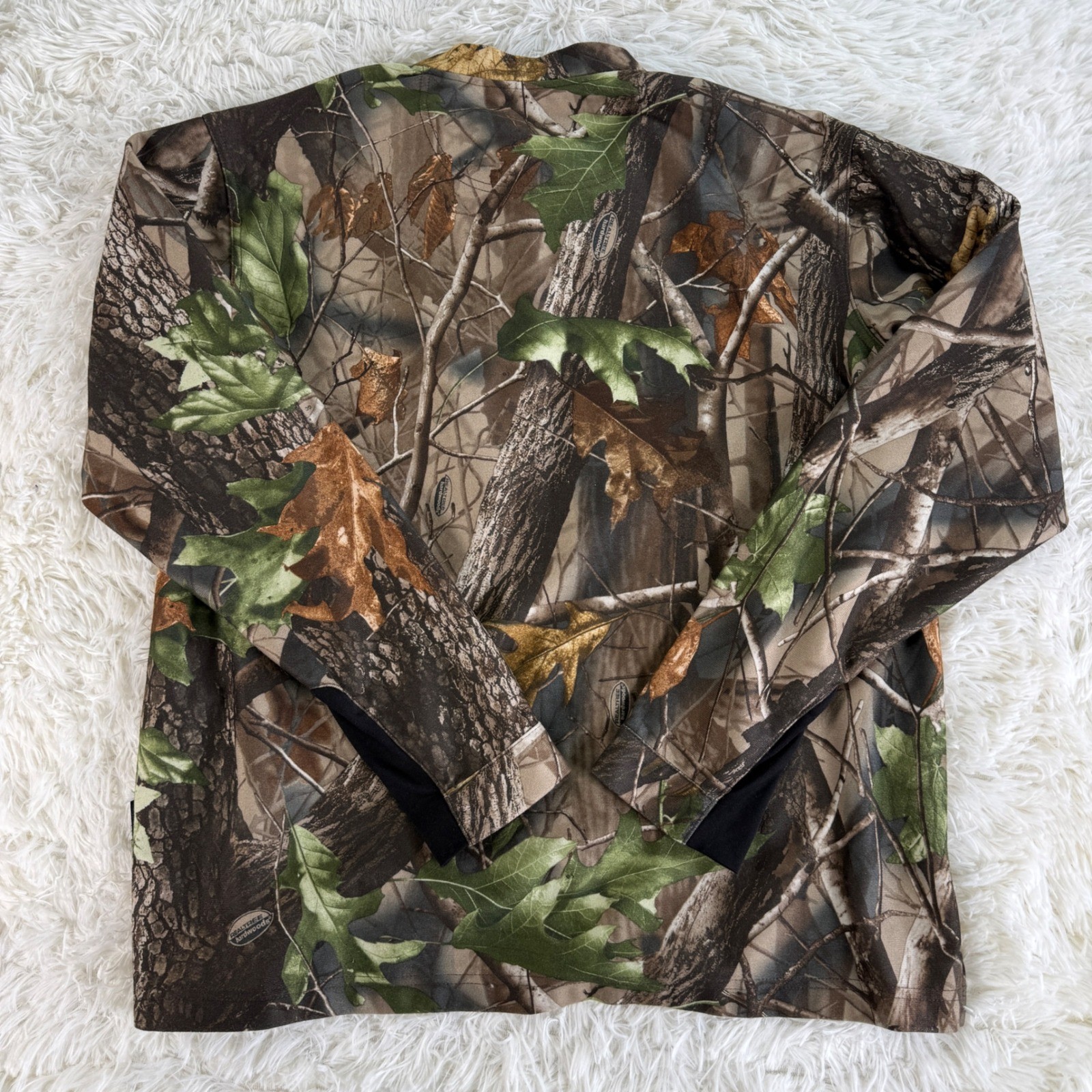 Sportsmans Warehouse Realtree Hardwoods Camo Henley Shirt XL Hunting Outdoors gallery