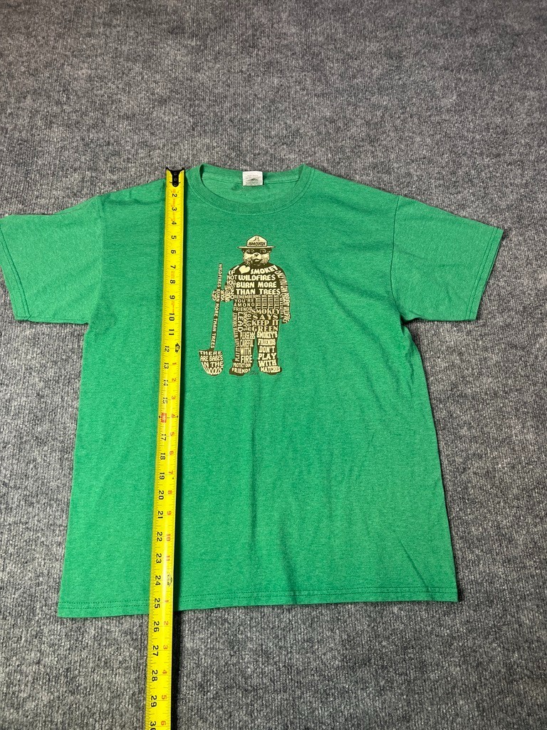 Fruit of the Loom Men’s M Smokey Bear Keep It Green Graphic Tee | Y2K Gorpcore gallery