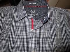 MENS BUGATCHI UOMO PLAID DESIGNER SHIRT EXCELLENT COND CHEST 44 FIT LIKE A LARGE