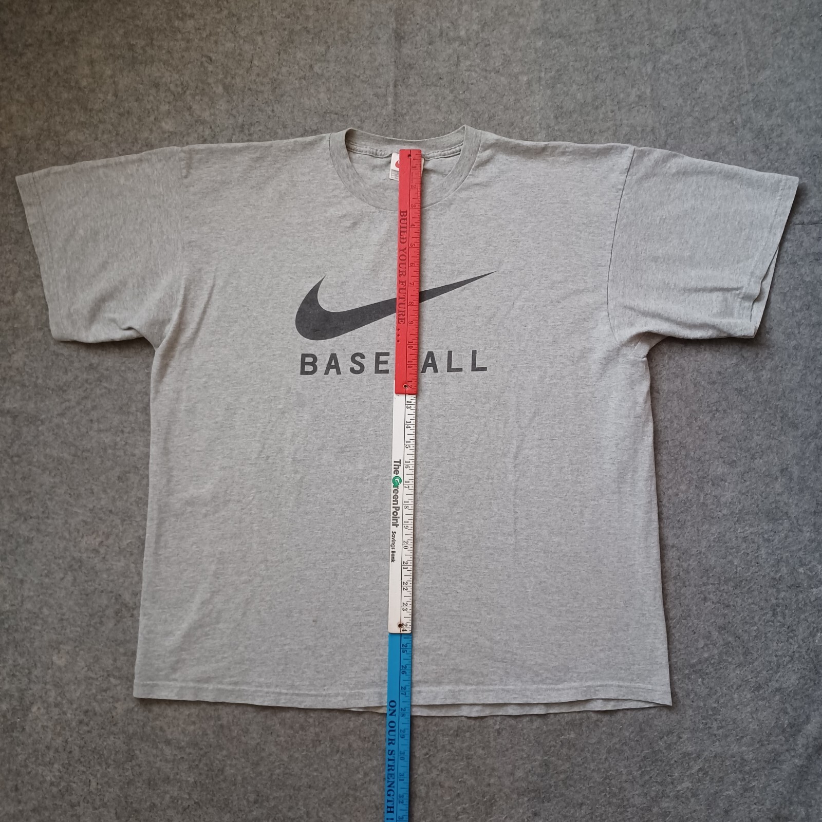 Vintage Nike Baseball T Shirt Mens Extra Large Gray Jumbo Swoosh 90s USA gallery
