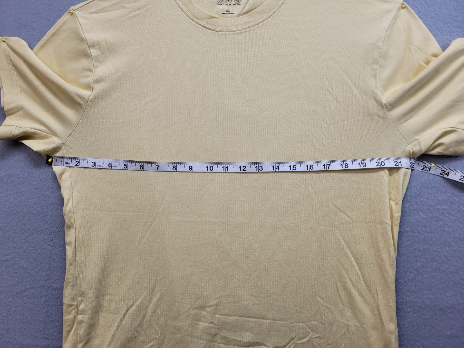 J. Crew Men Shirt L Yellow Crew Neck Short Sleeve Flat Front Breathable Pullover gallery