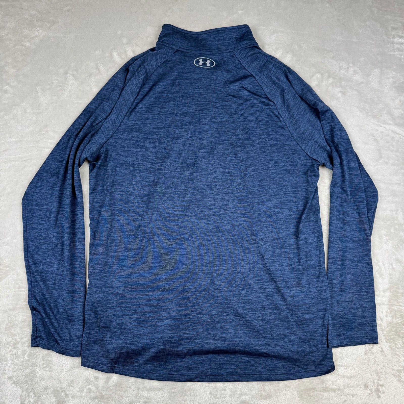 Under Armour Mens L 1/4 Zip Blue Pullover Performance Loose Heatgear Golf gallery