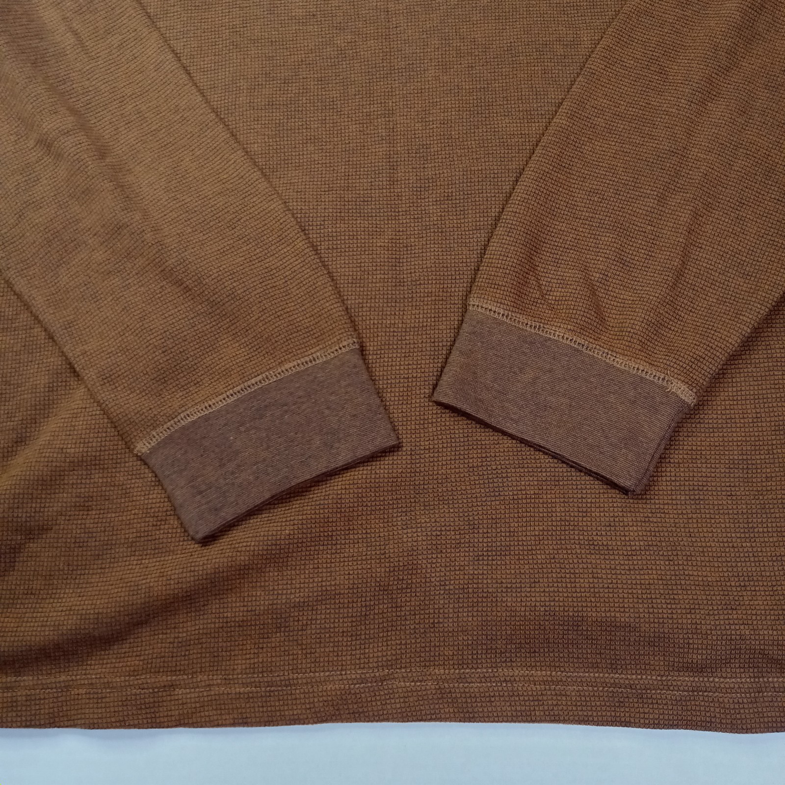 St. John's Bay Long Sleeve Waffle Knit Thermal Shirt Men's Size 5XLT Monk Brown gallery