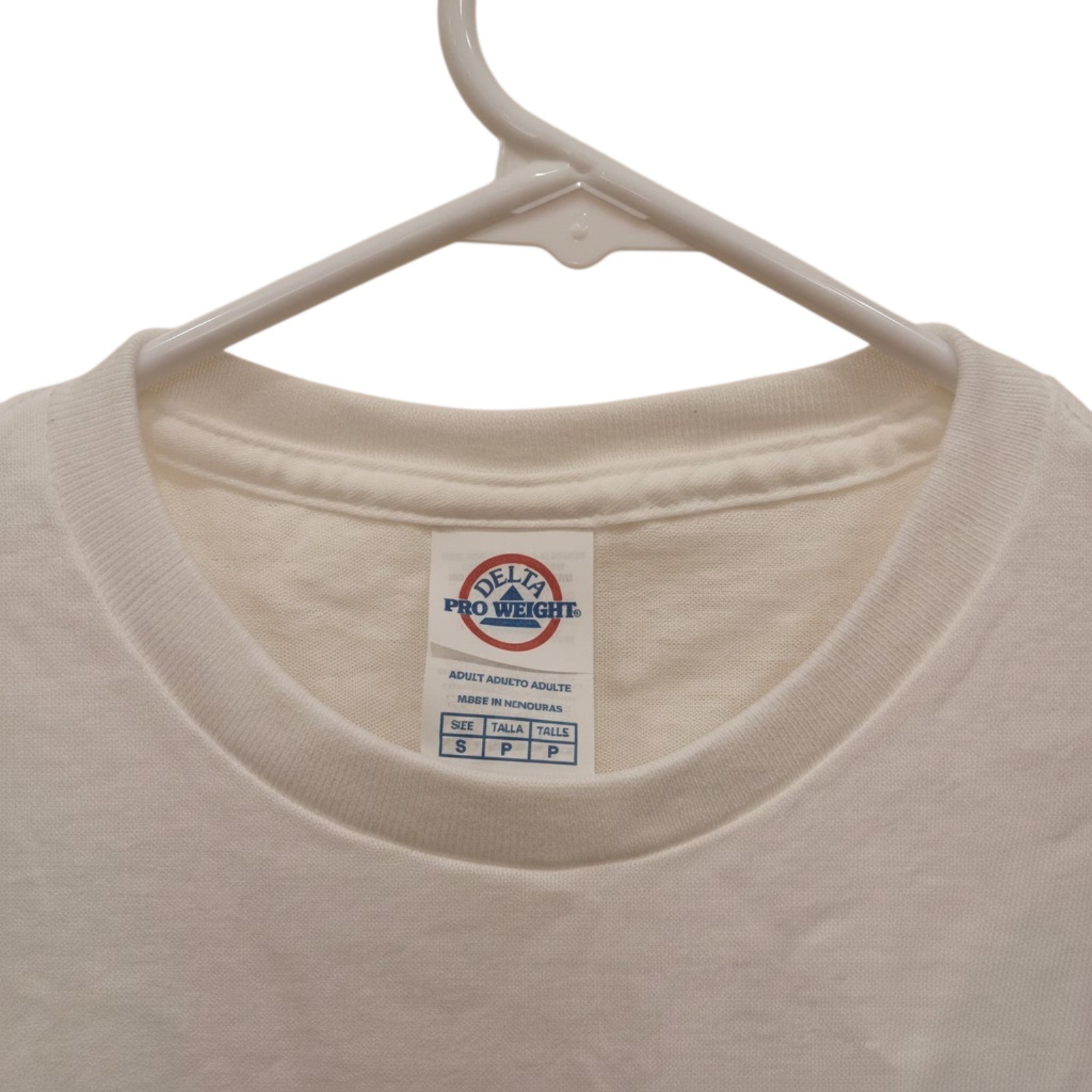 Lot of 5 Delta Pro Weight T-Shirts Mens Small S Half White Cream Blank Bulk Lot gallery
