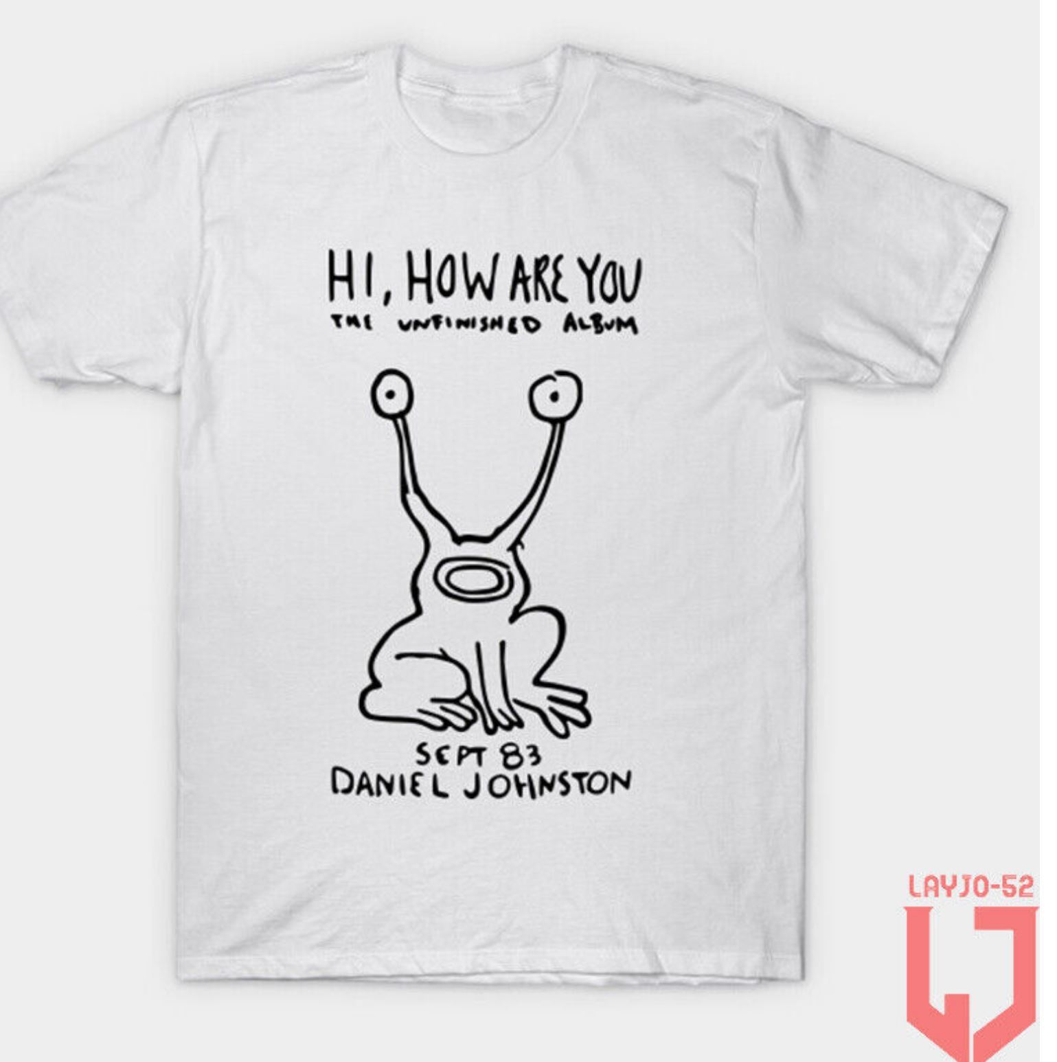 Hi How Are You Albums Daniel Johnston Grunge Rock Kurt Cobain Nirvana Shirt gallery