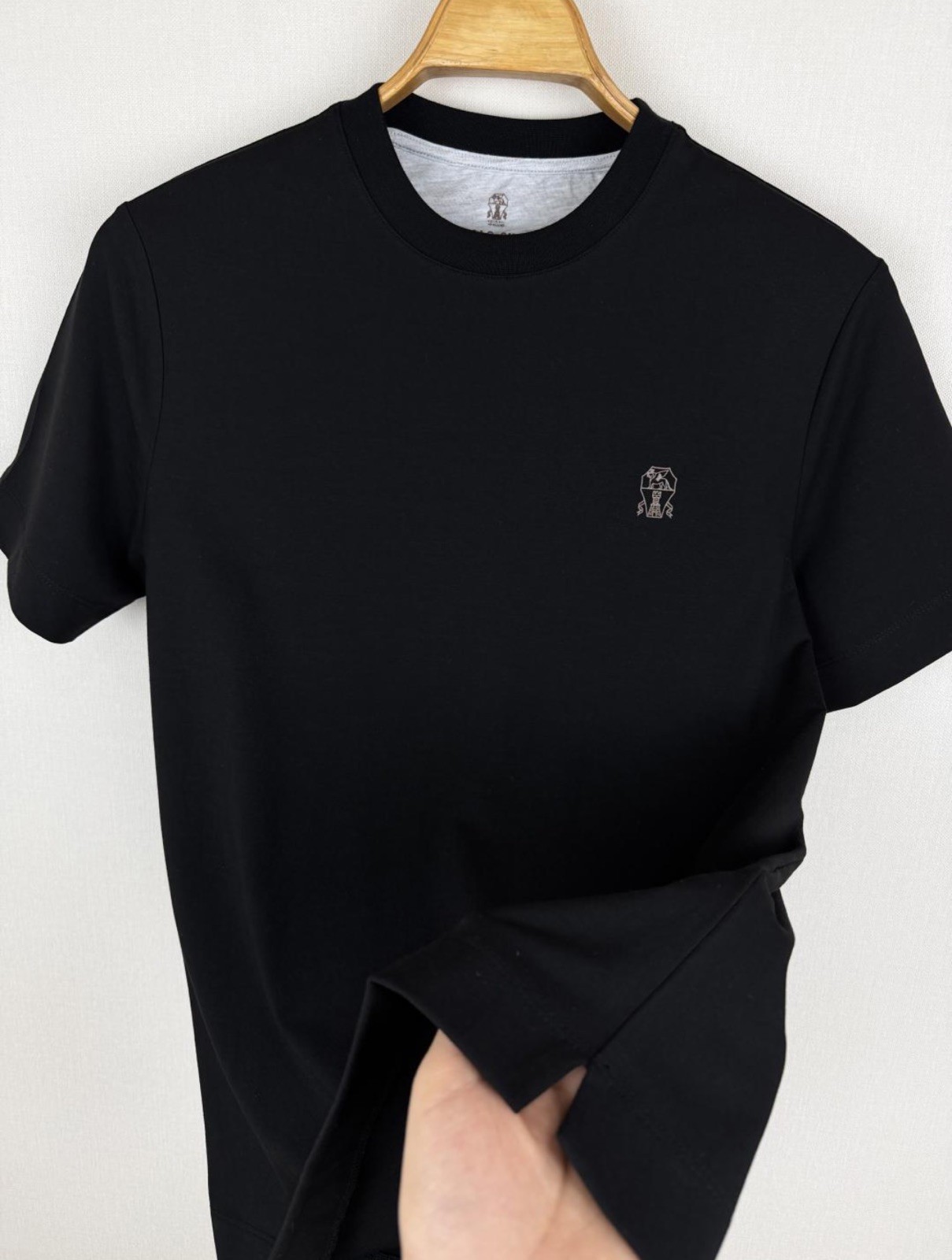 Brunello Cucinelli Black Cotton T Shirt For Men Size XL gallery