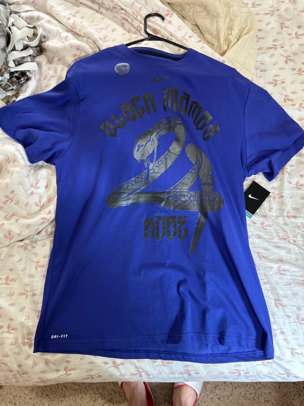 Nike Dri-Fit Kobe Bryant 24 Snake XL Shirt Black and Momba Blue
