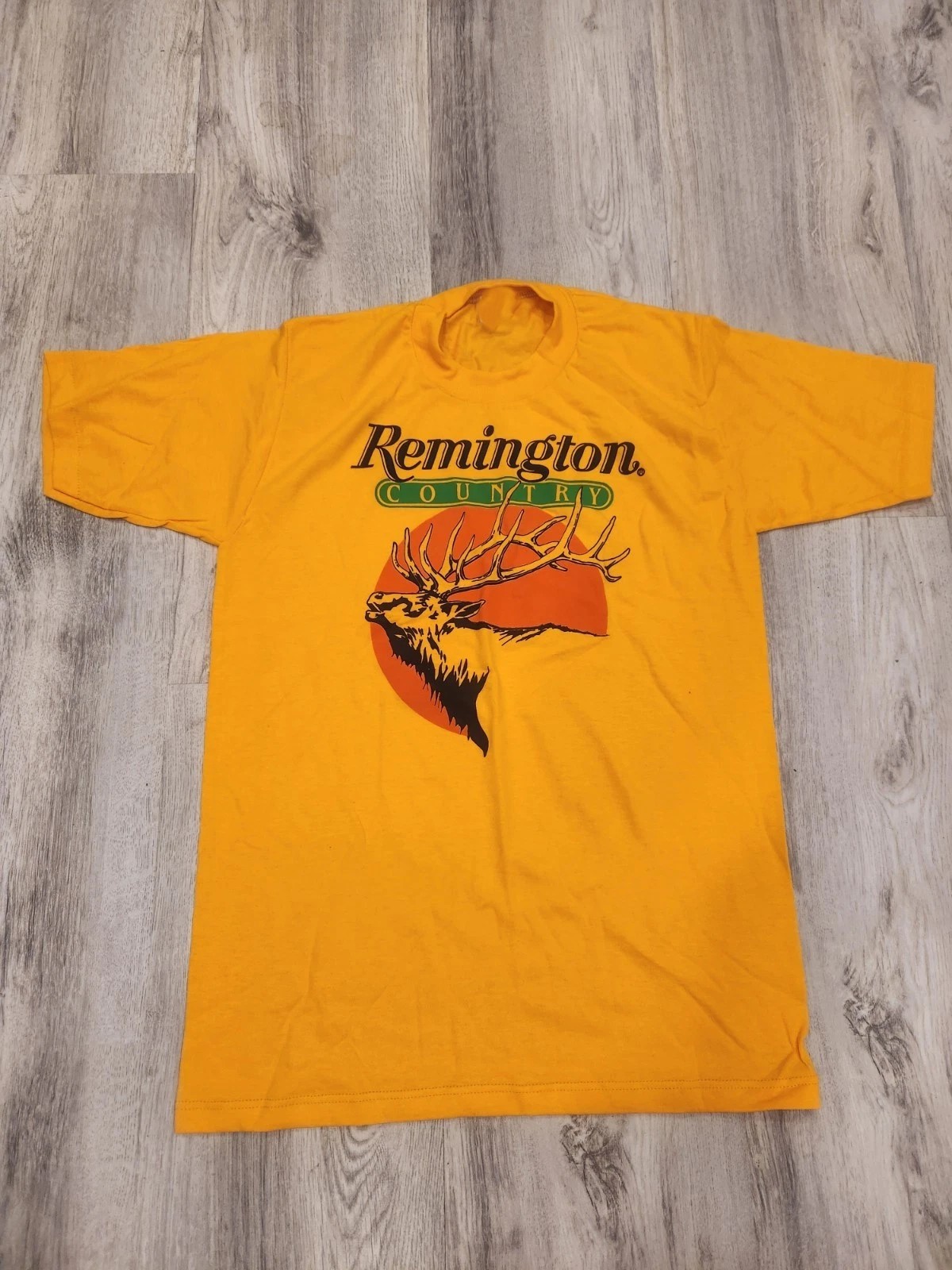 Vintage Remington Hunting Deer Elk Graphic USA Style Gold T-Shirt HOT TREND gallery