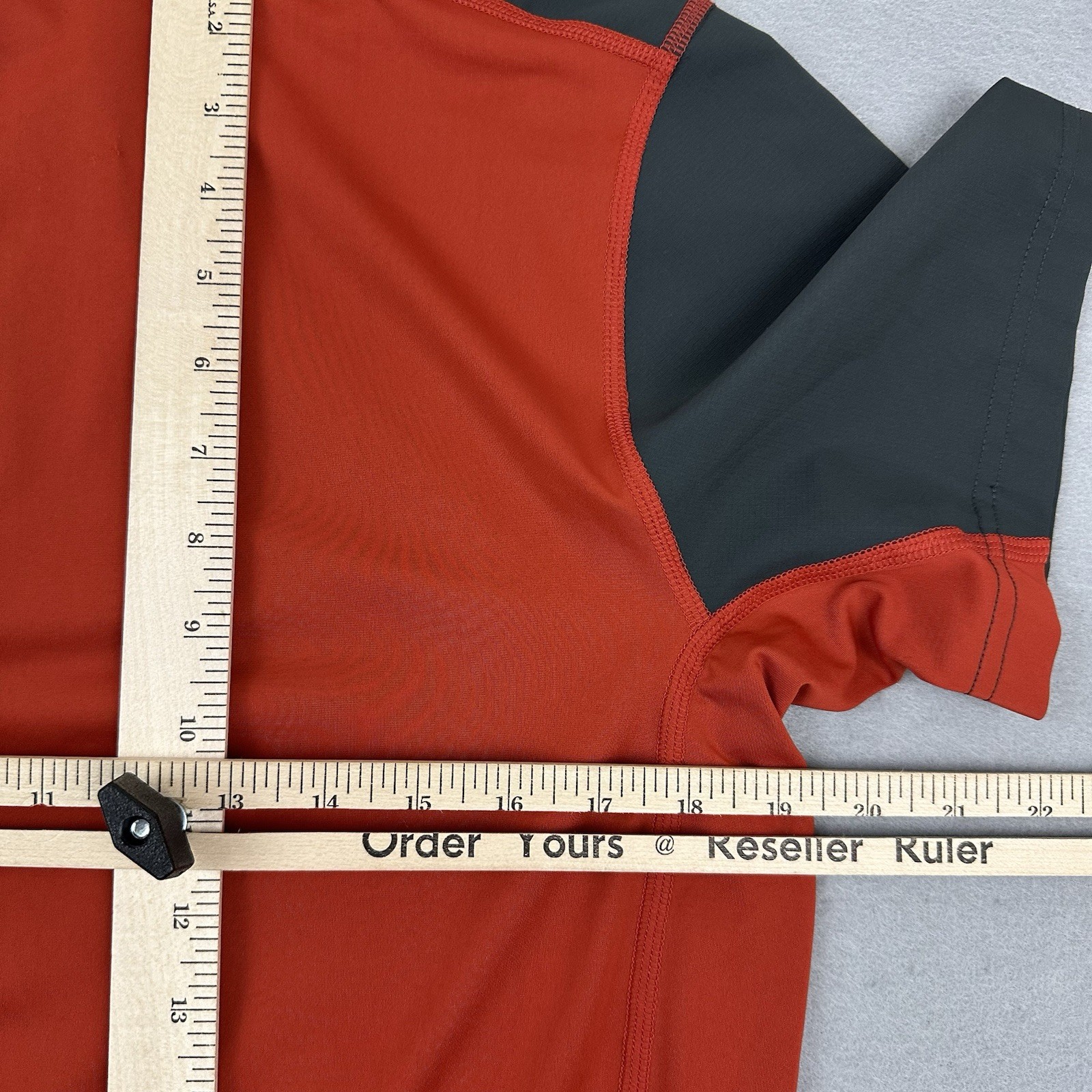 Mountain Hardwear Shirt Men Medium Orange Solid 1/4 Zip Pullover Outdoor M gallery