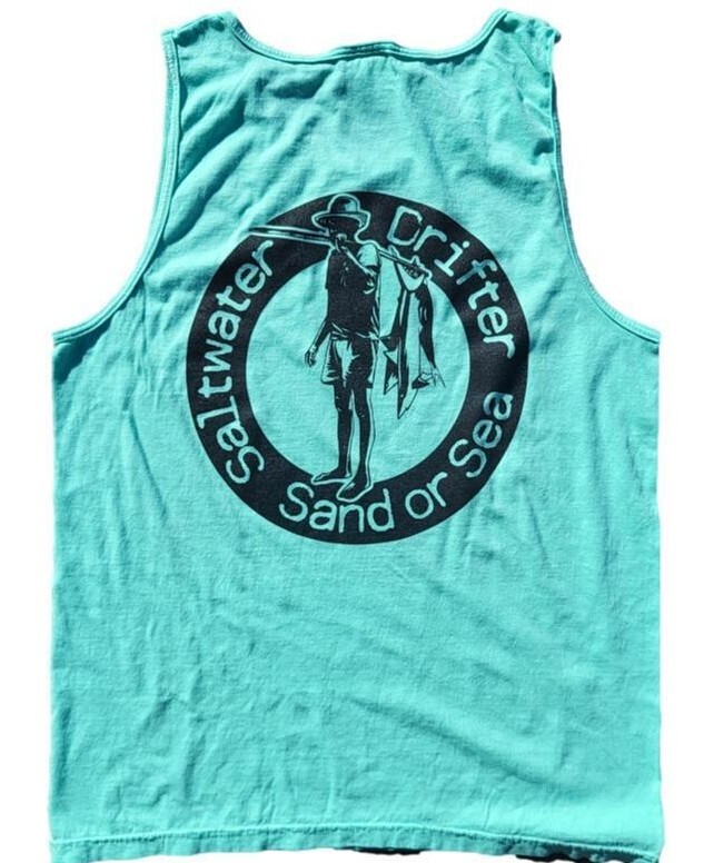 New Tank Saltwater Drifter T-shirt Key West fishing boat ocean Caribbean Hobo gallery